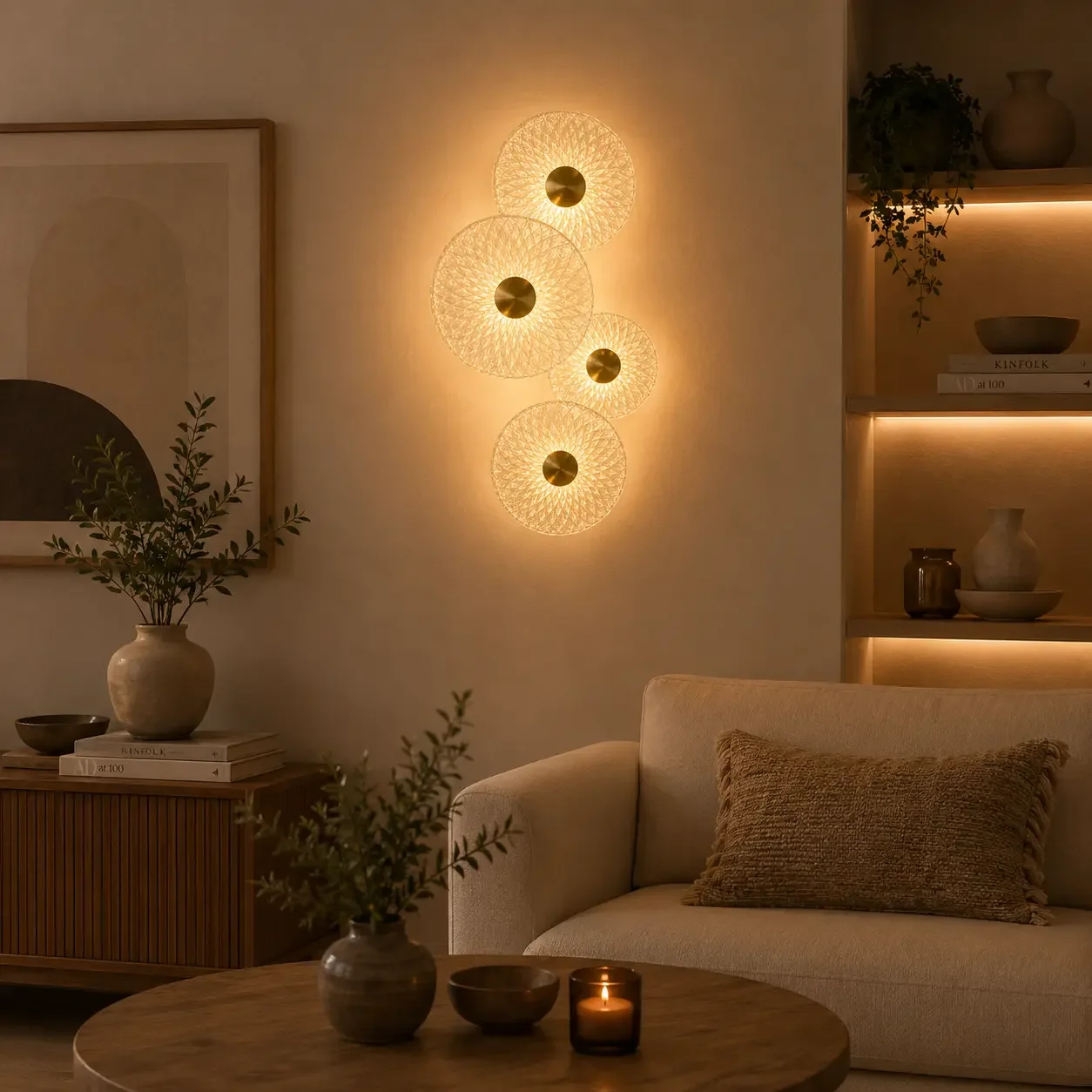 Issa-aplica led moderna din sticla lumina calda
