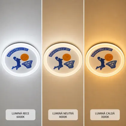 Jordan-Lustra Led pentru copii Diam.50cm