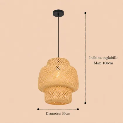 Capri-pendul din lemn Diam.30cm