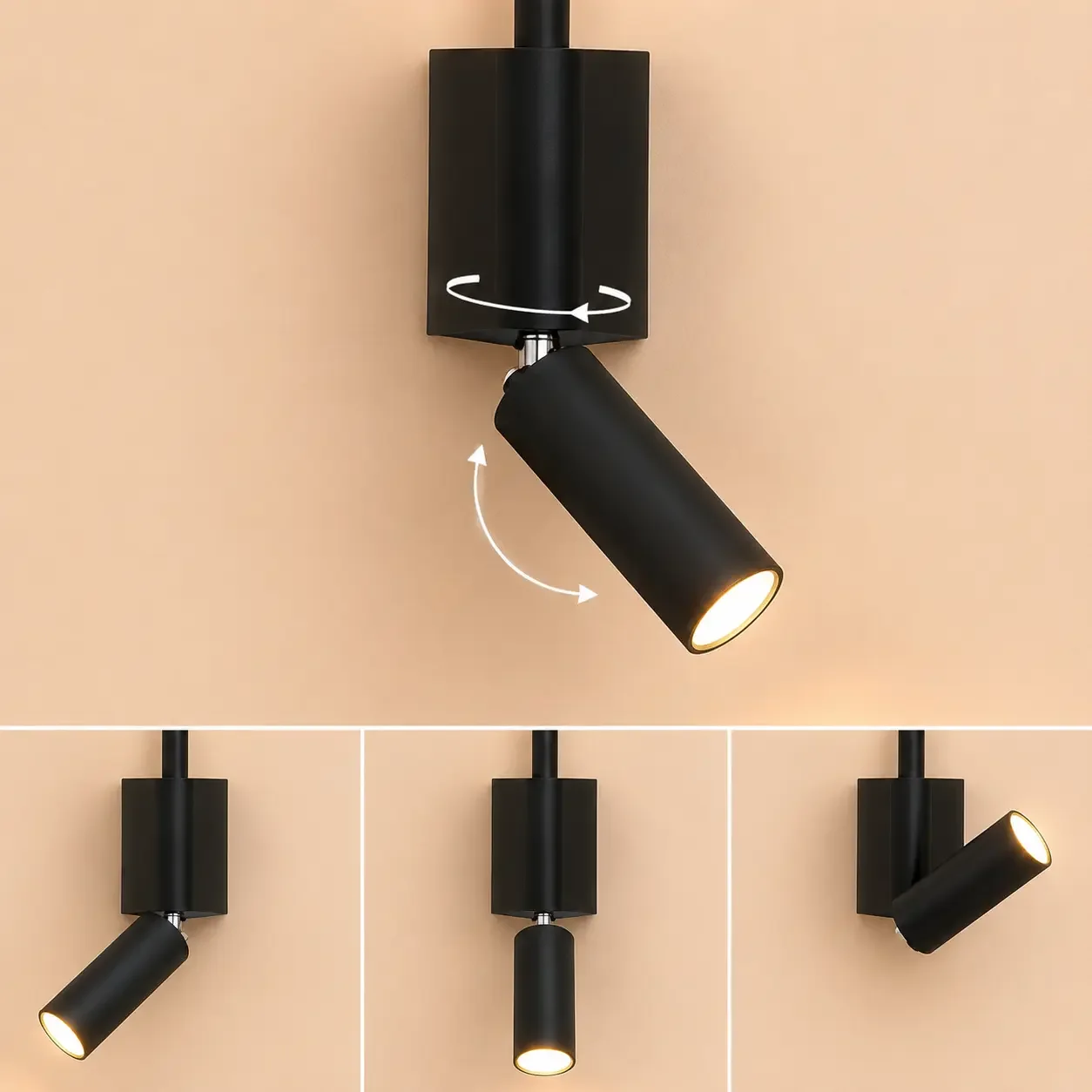 Reed-aplica led cu spot orientabil lumina calda