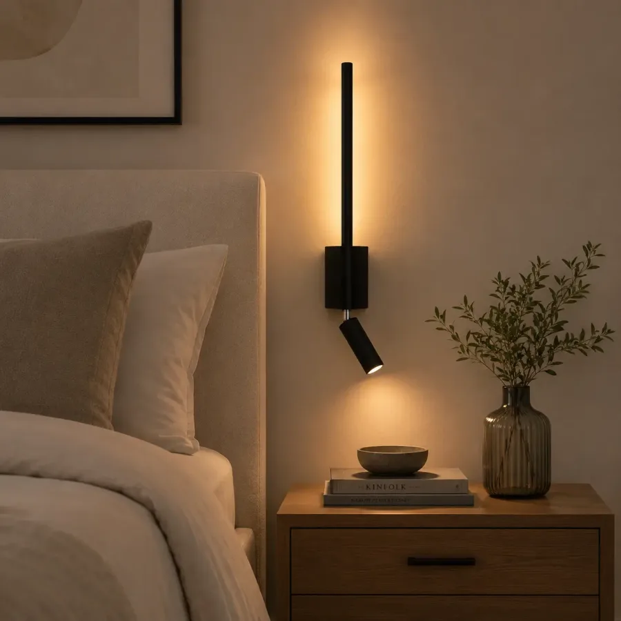 Reed-aplica led cu spot orientabil lumina calda