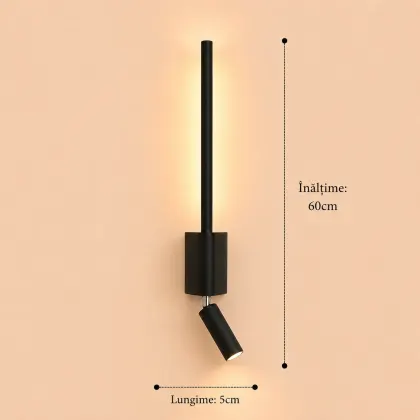 Reed-aplica led cu spot orientabil lumina calda