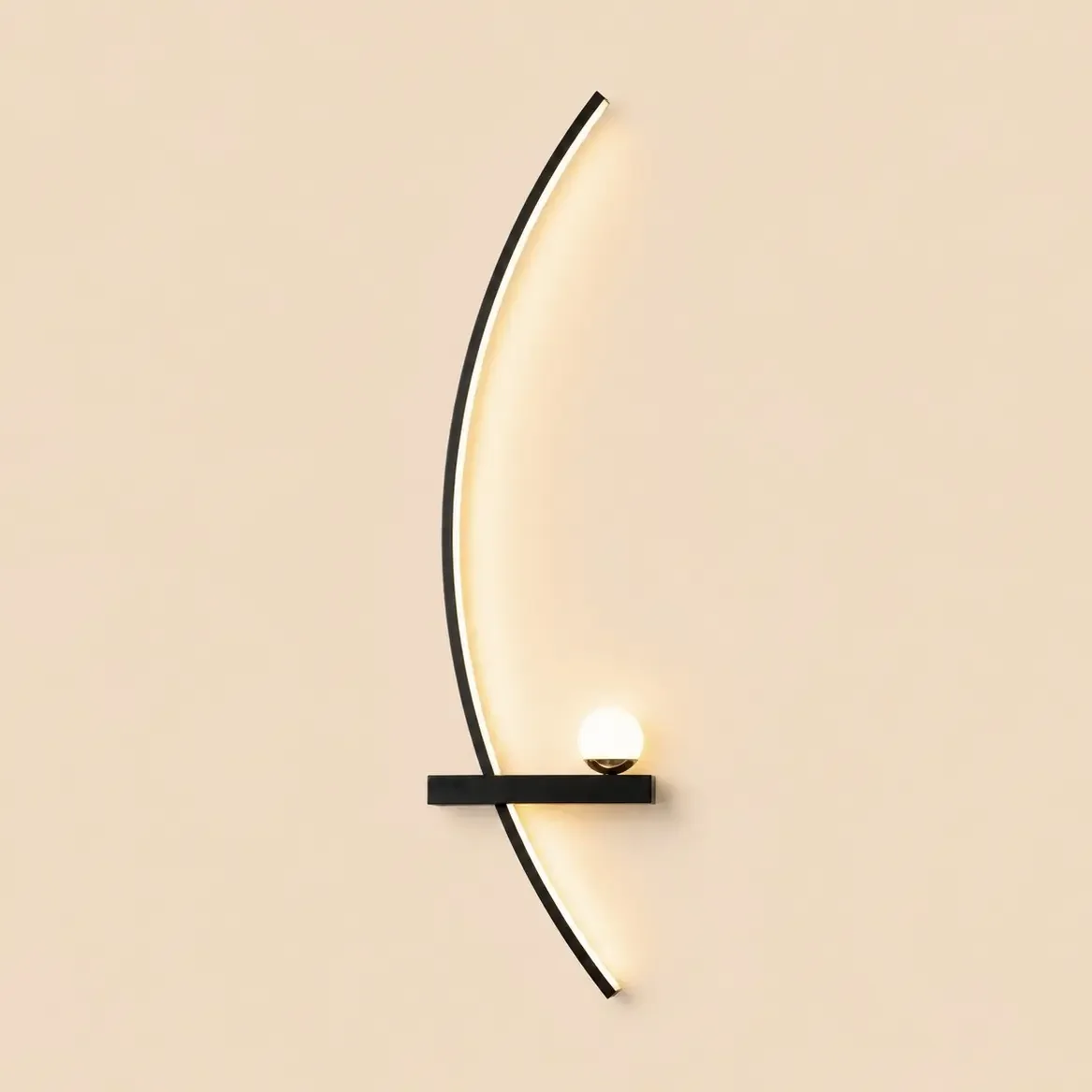 Ela-aplica led semiluna neagra