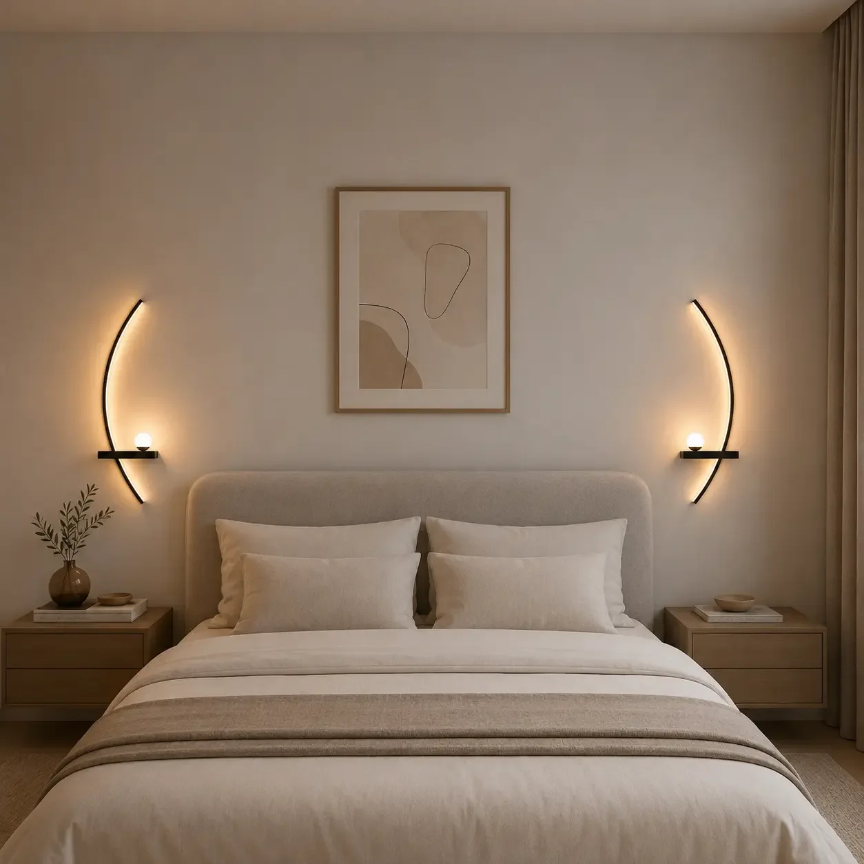 Ela-aplica led semiluna neagra