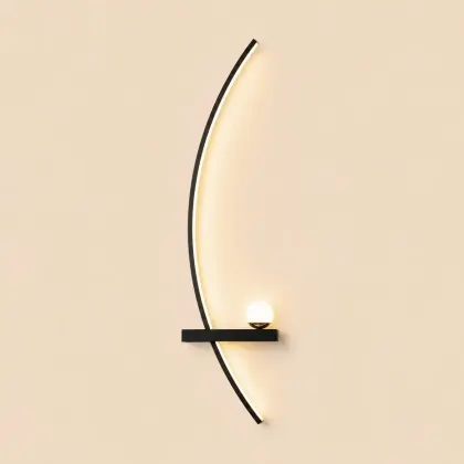Ela-aplica led semiluna neagra