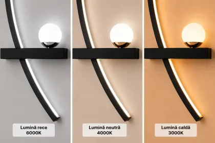 Ela-aplica led semiluna neagra