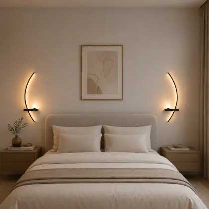 Ela-aplica led semiluna neagra