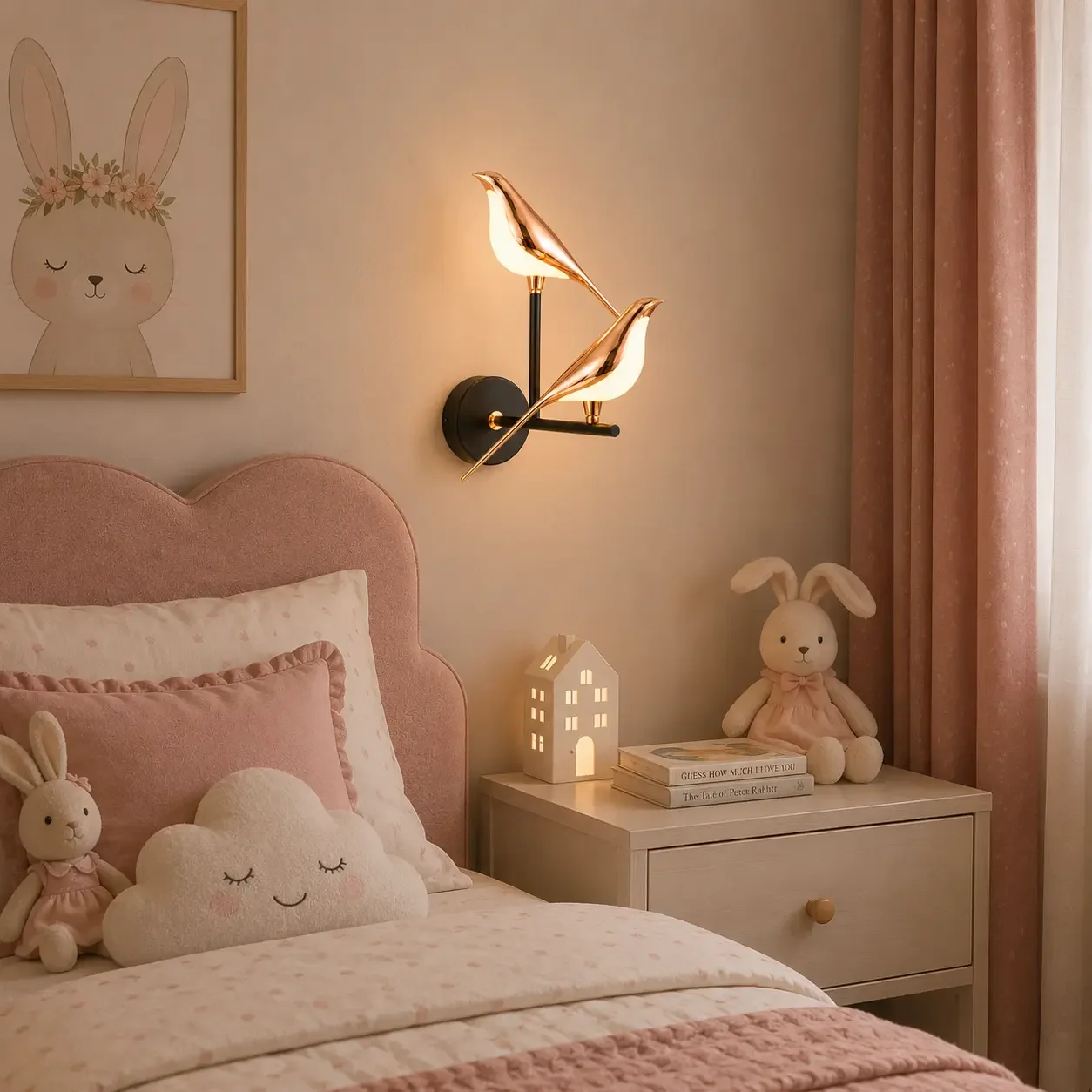Bird-aplica led 2 pasari