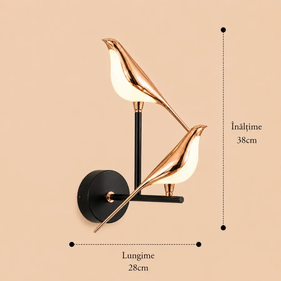 Bird-aplica led 2 pasari