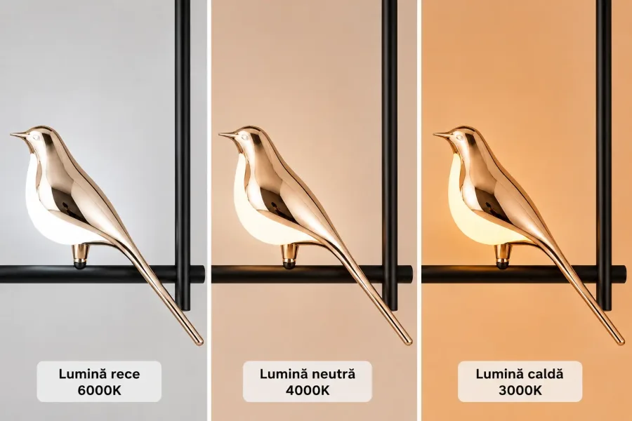 Bird-lustra led 5 pasari
