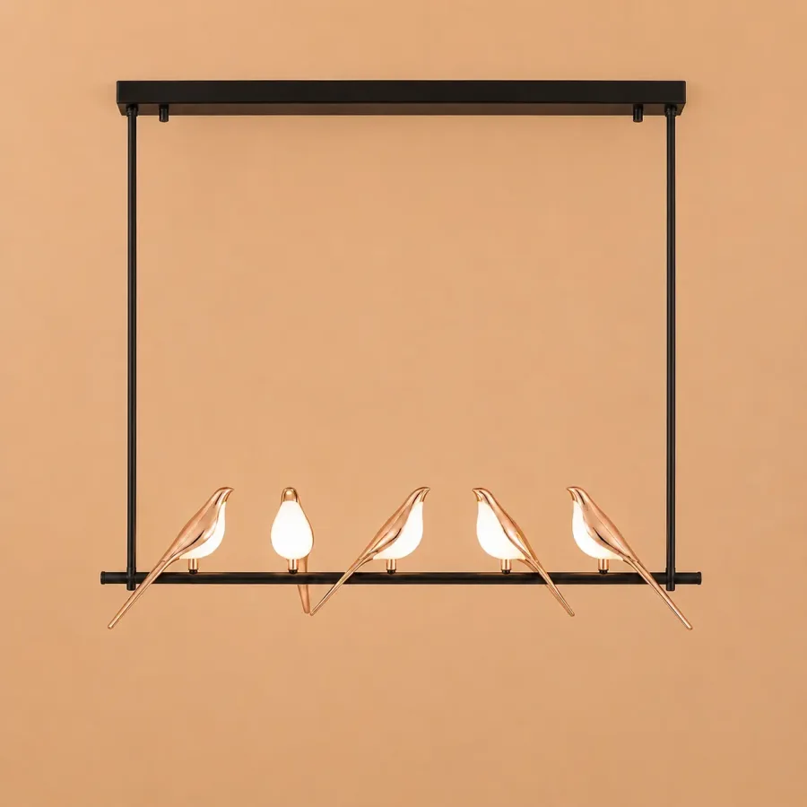 Bird-lustra led 5 pasari