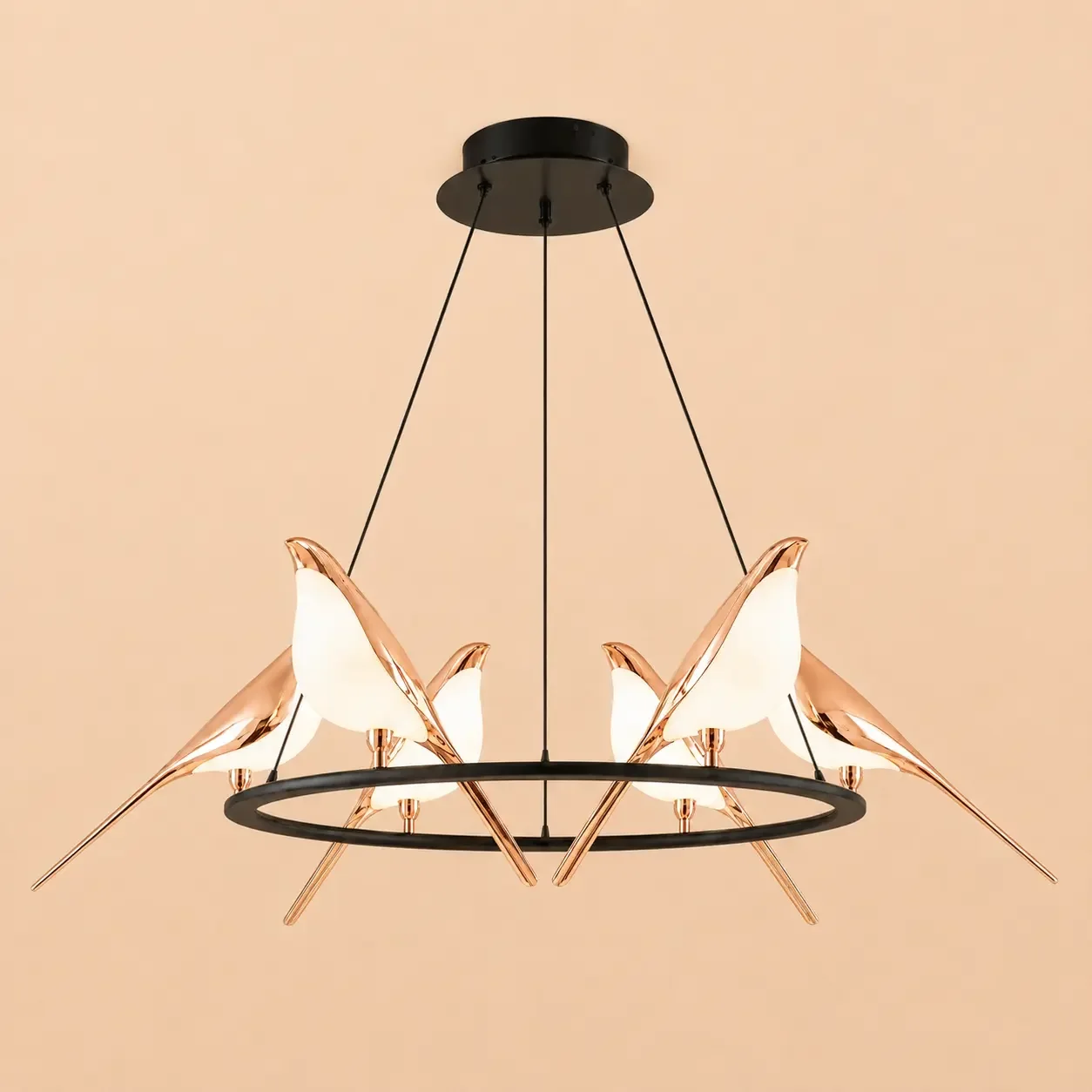 Bird-lustra led 6 pasari reglabila