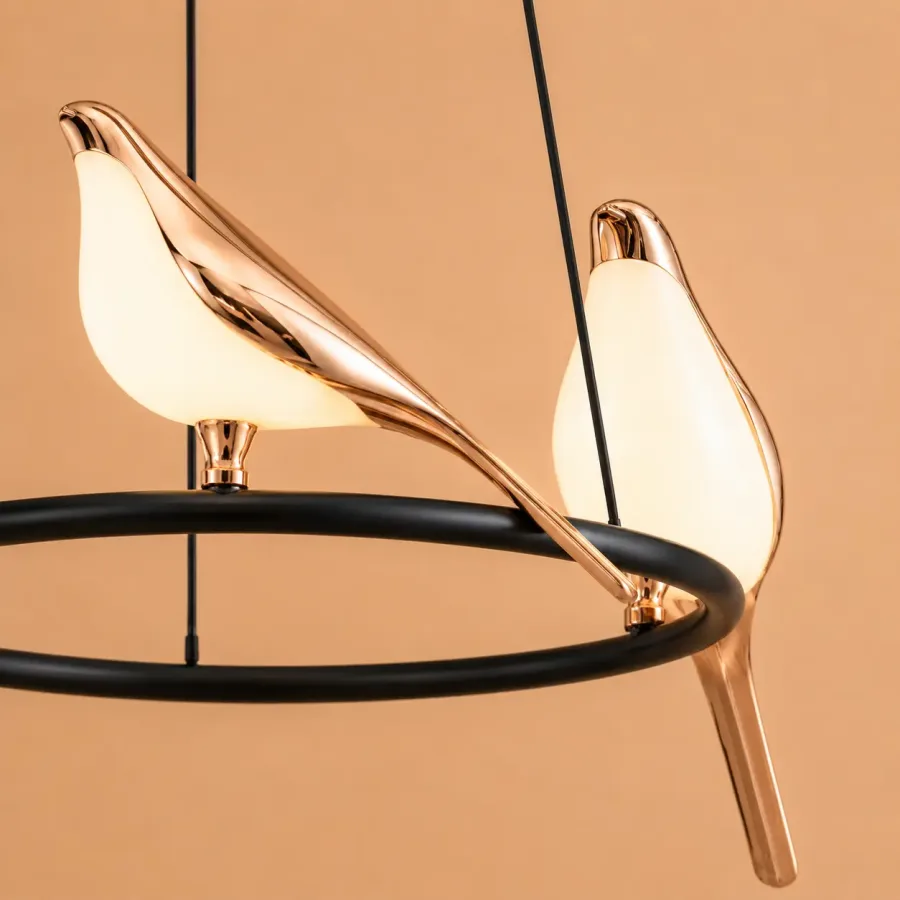Bird-lustra led 6 pasari reglabila