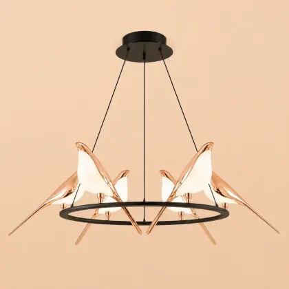 Bird-lustra led 6 pasari reglabila