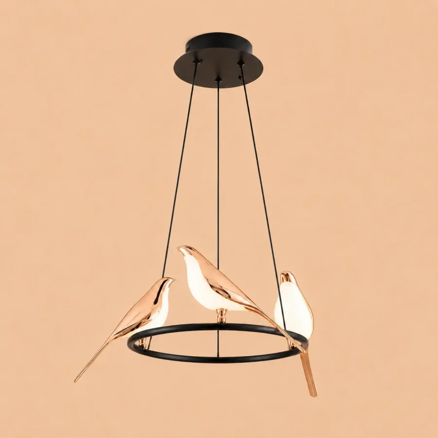 Bird-lustra led 3 pasari reglabila