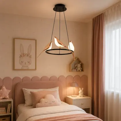 Bird-lustra led 3 pasari reglabila