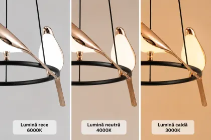 Bird-lustra led 3 pasari reglabila