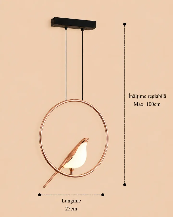 Bird-pendul led 1 pasare reglabila