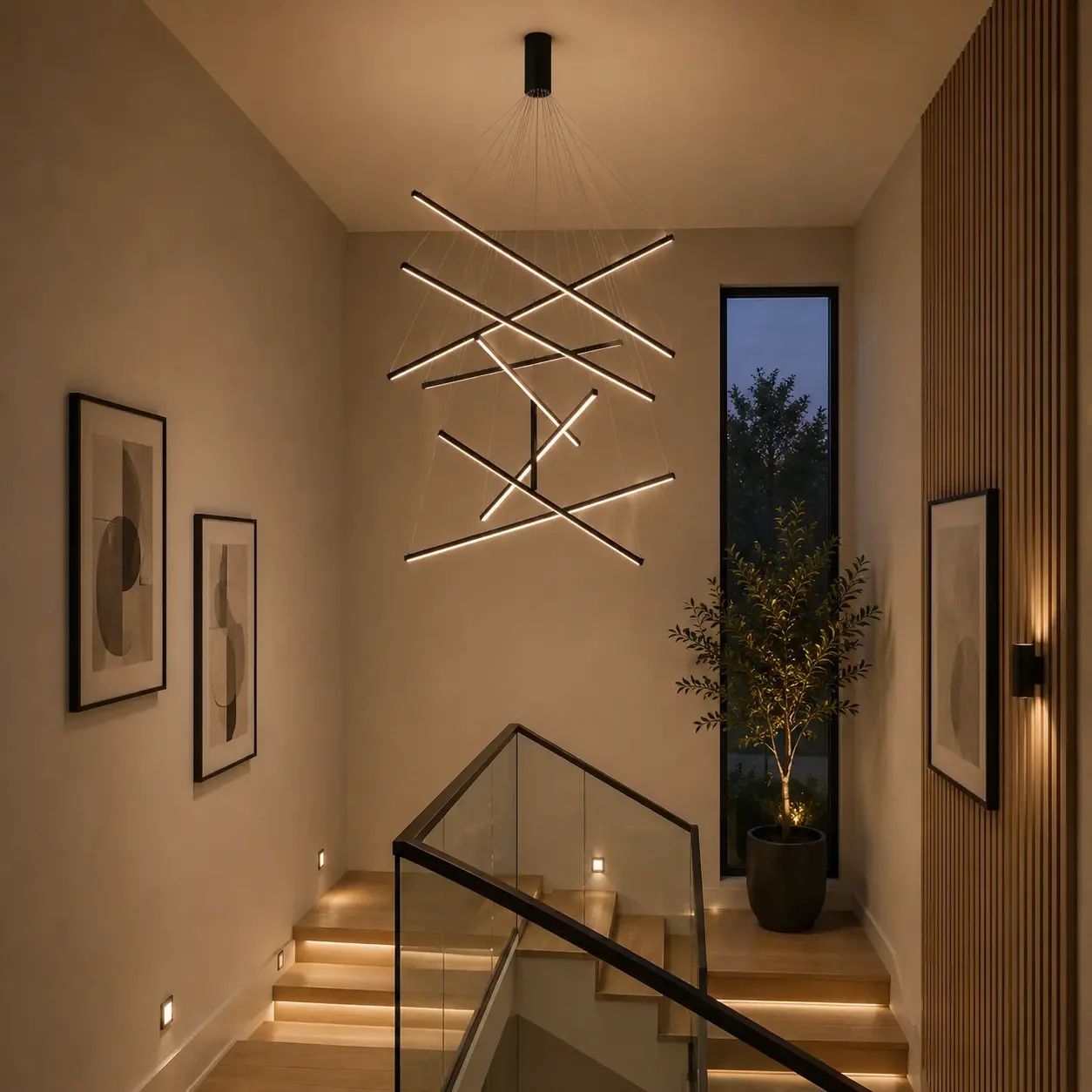 Zergo-Lustra led minimalista casa scarii