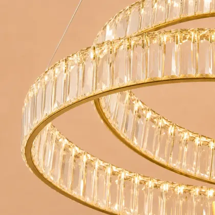 Arvia-lustra led luxury diam.60cm cu cristale si telecomanda