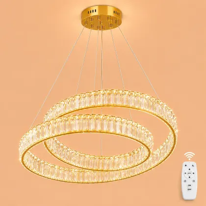 Arvia-lustra led luxury diam.60cm cu cristale si telecomanda