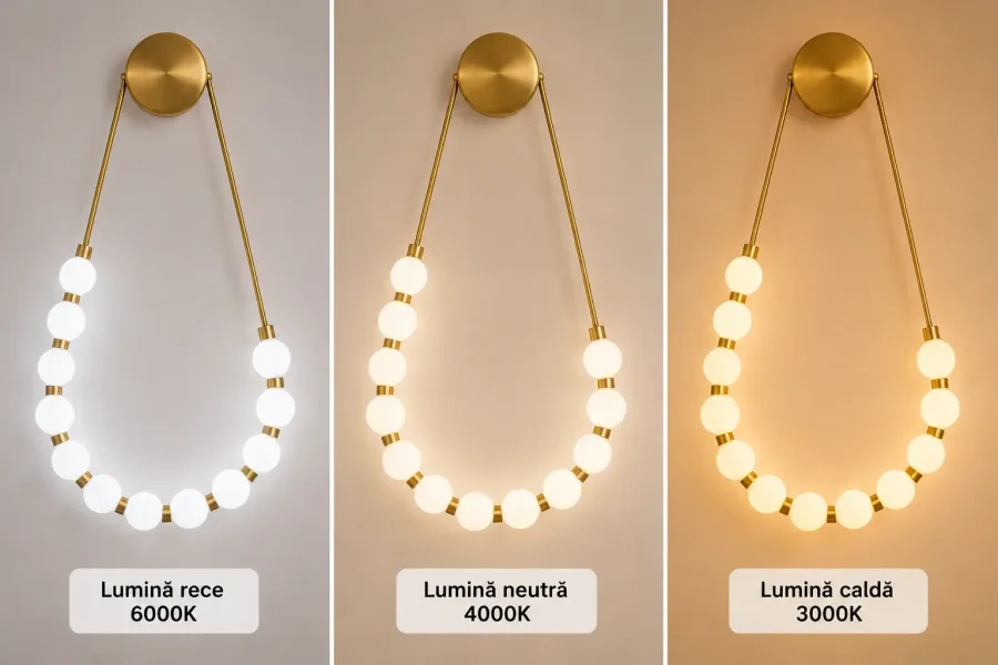 Aural-aplica led cu globuri albe