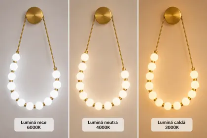 Aural-aplica led cu globuri albe