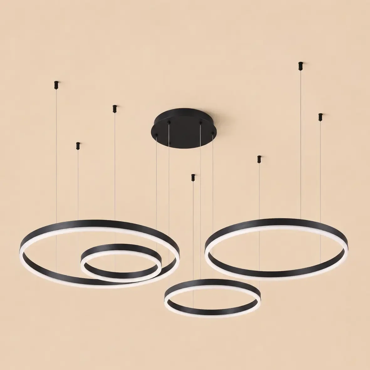Vega-Lustra led minimalista cu cercuri reglabile