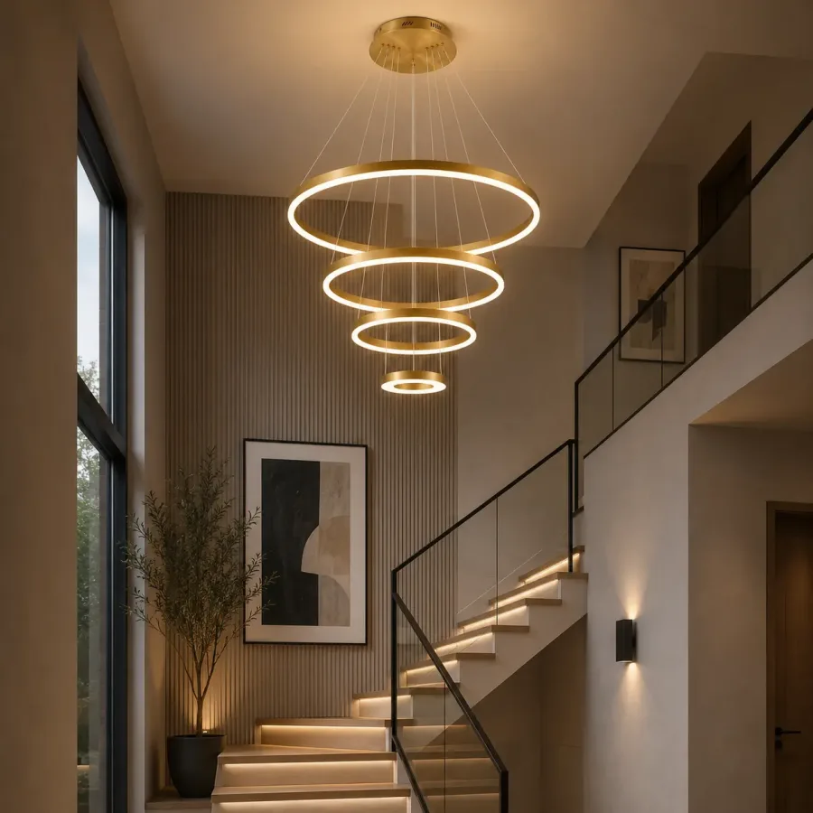 Vega-Lustra led minimalista cu cercuri reglabile