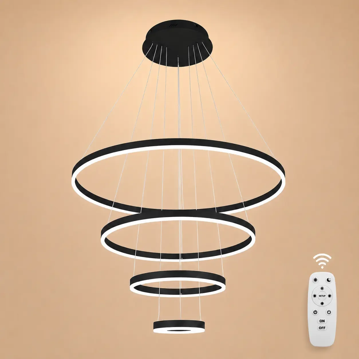Vega-Lustra led minimalista cu cercuri reglabile