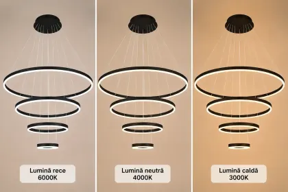 Vega-Lustra led minimalista cu cercuri reglabile