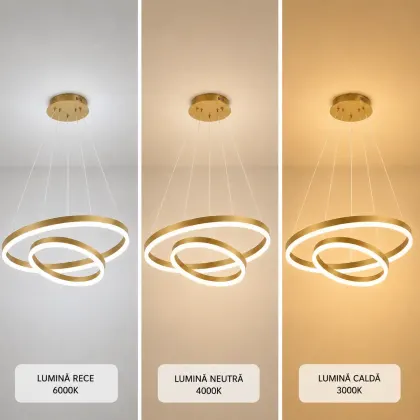 Vega-Lustra led minimalista cu cercuri reglabile