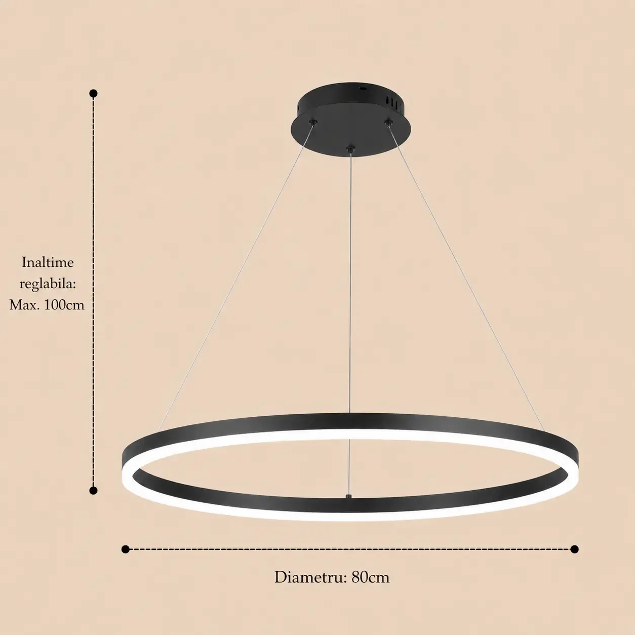 Vega-Lustra led cerc Diam.80cm