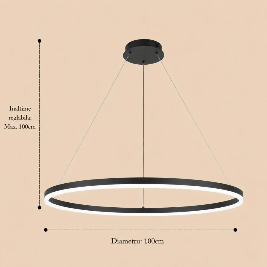 Vega-Lustra led cerc Diam.100cm