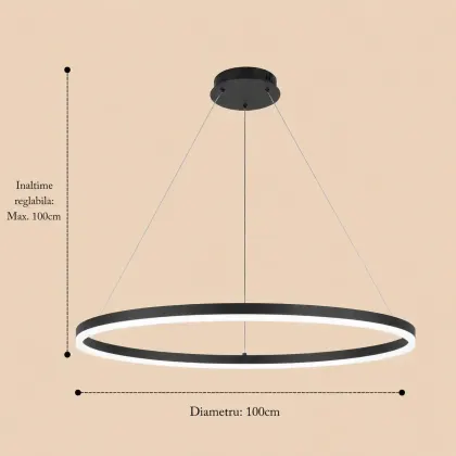 Vega-Lustra led cerc Diam.100cm