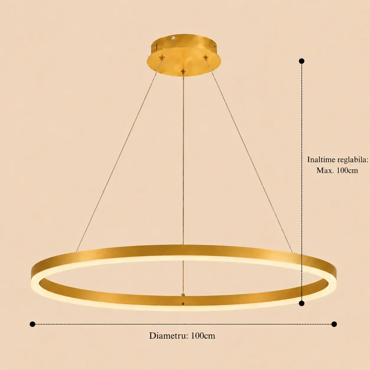 Vega-Lustra led cerc Diam.100cm