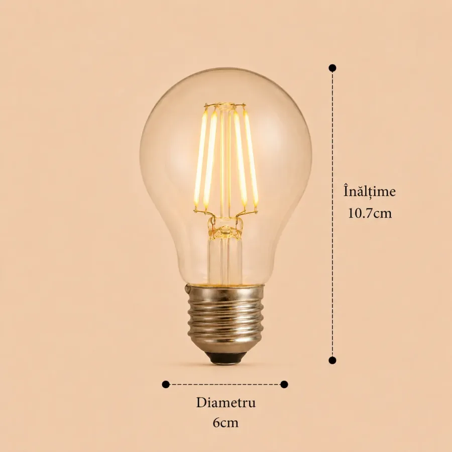 Bec Led Filament 4W E27 model A60