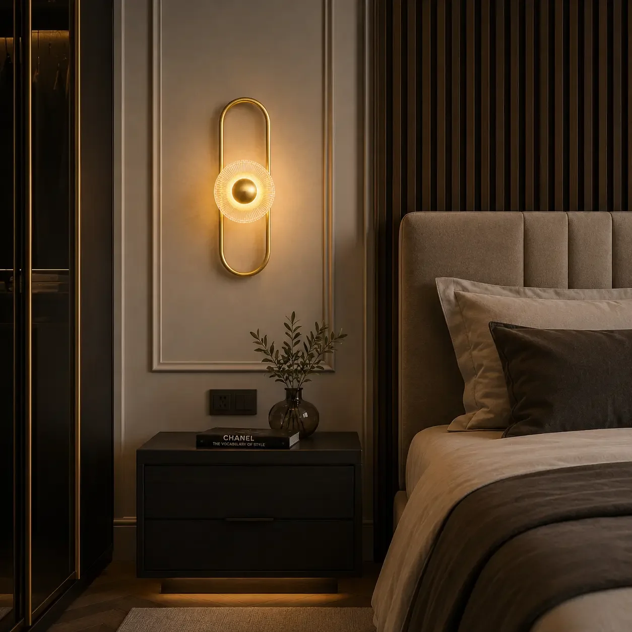 Dalis-aplica led eleganta din sticla