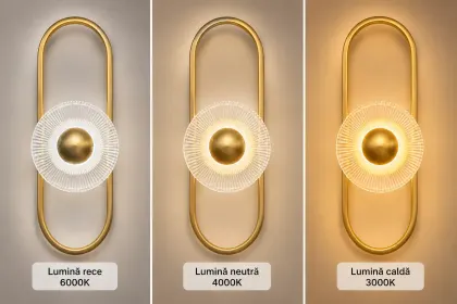 Dalis-aplica led eleganta din sticla