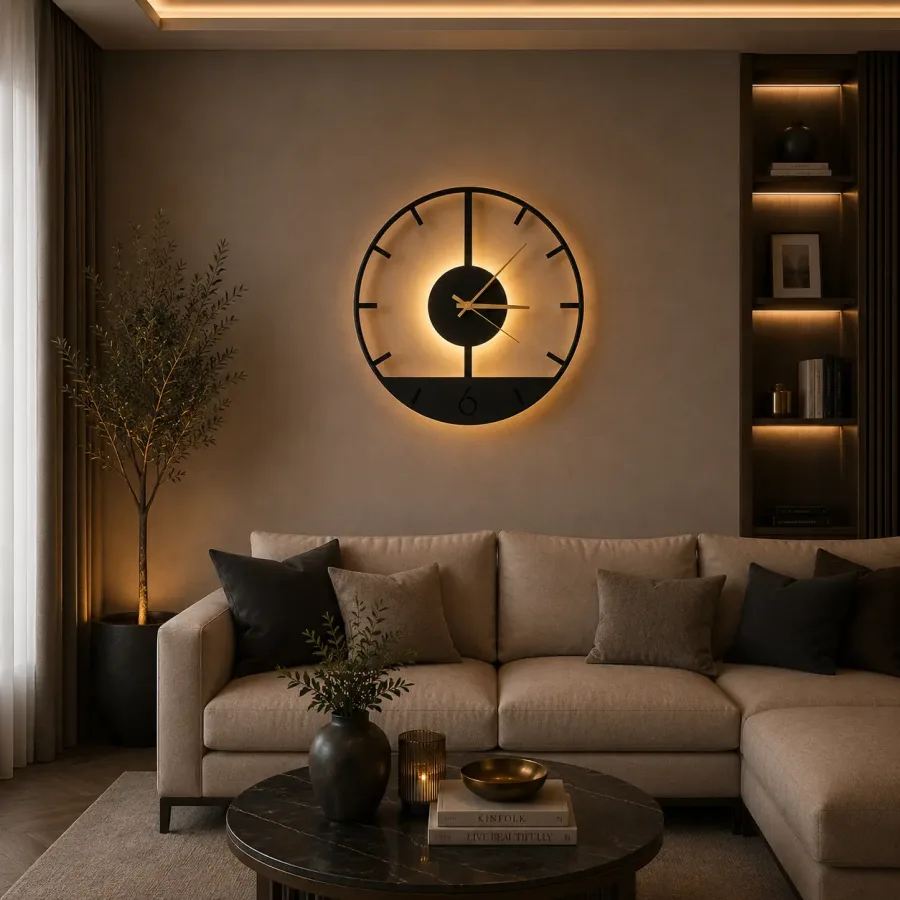Oslor-aplica led ceas cu lumina calda