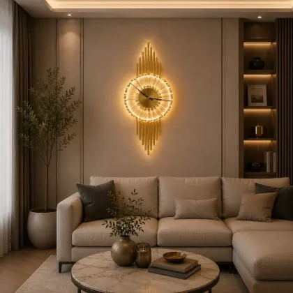Loria-aplica led ceas din cristal cu lumina calda