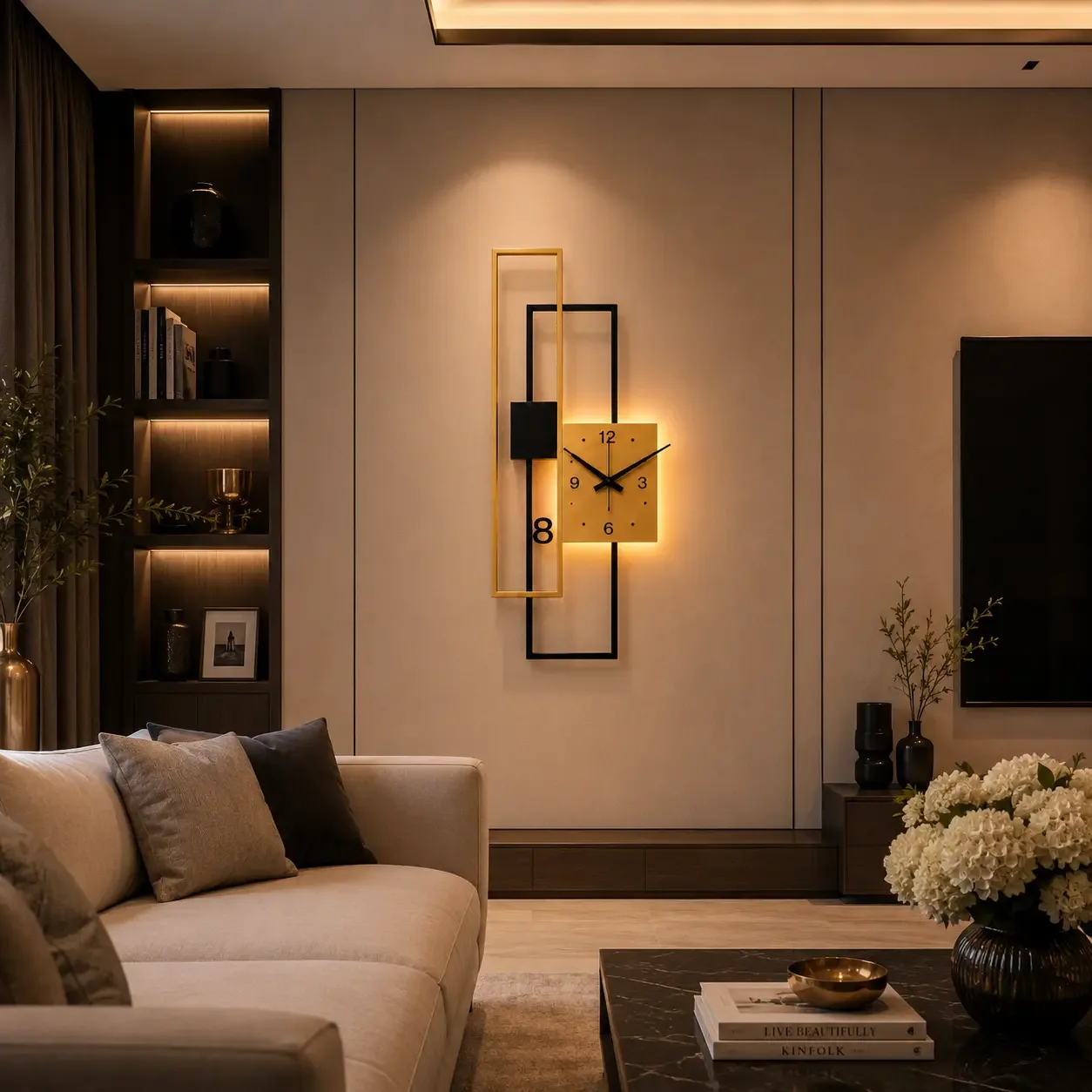 Arvion-aplica led ceas cu lumina calda