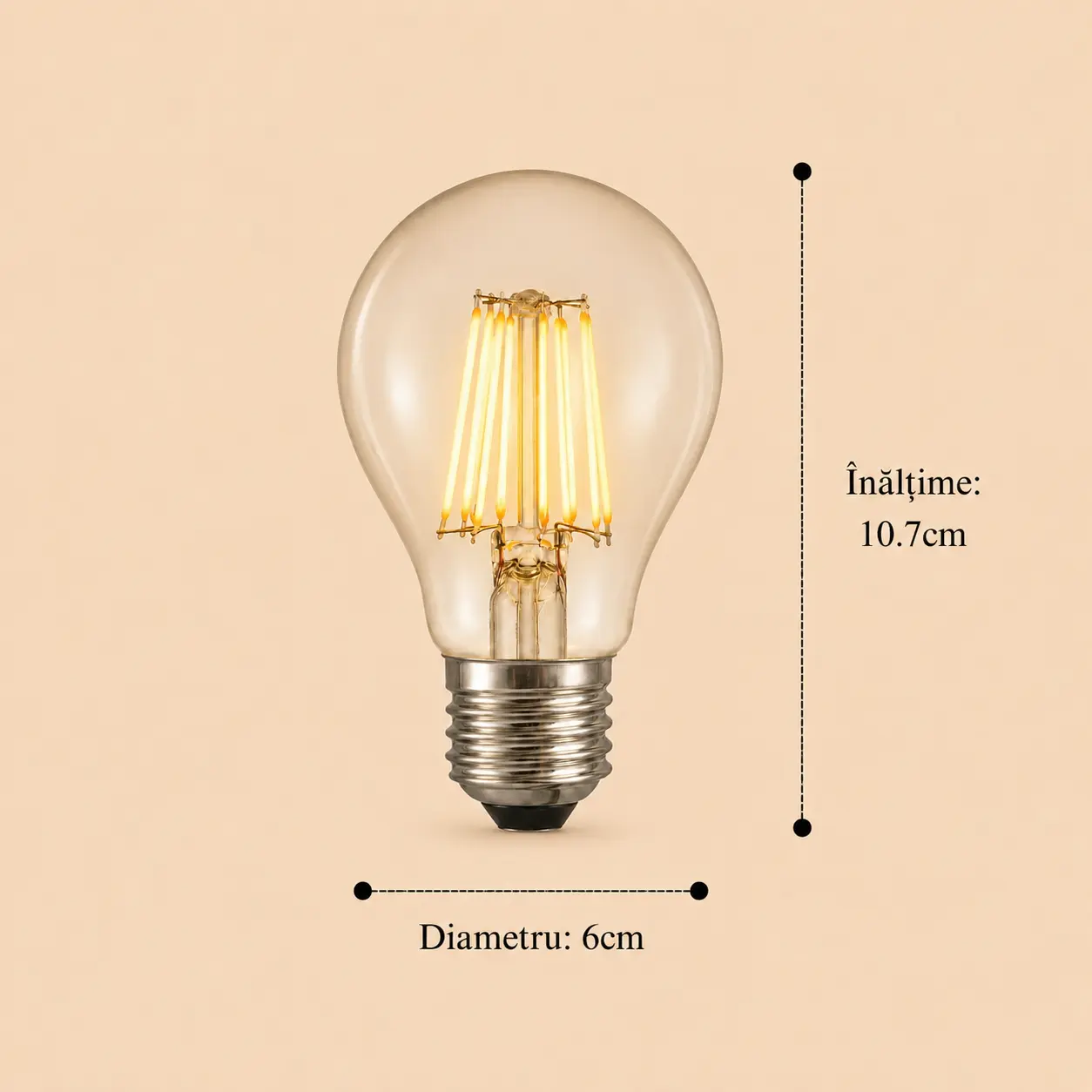 Bec Led Filament 8W E27 model A60