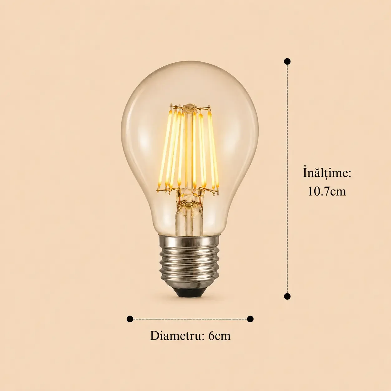 Bec Led Filament 8W E27 model A60