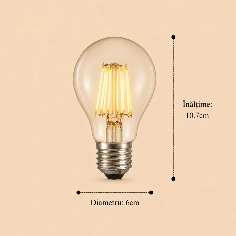 Bec Led Filament 8W E27 model A60