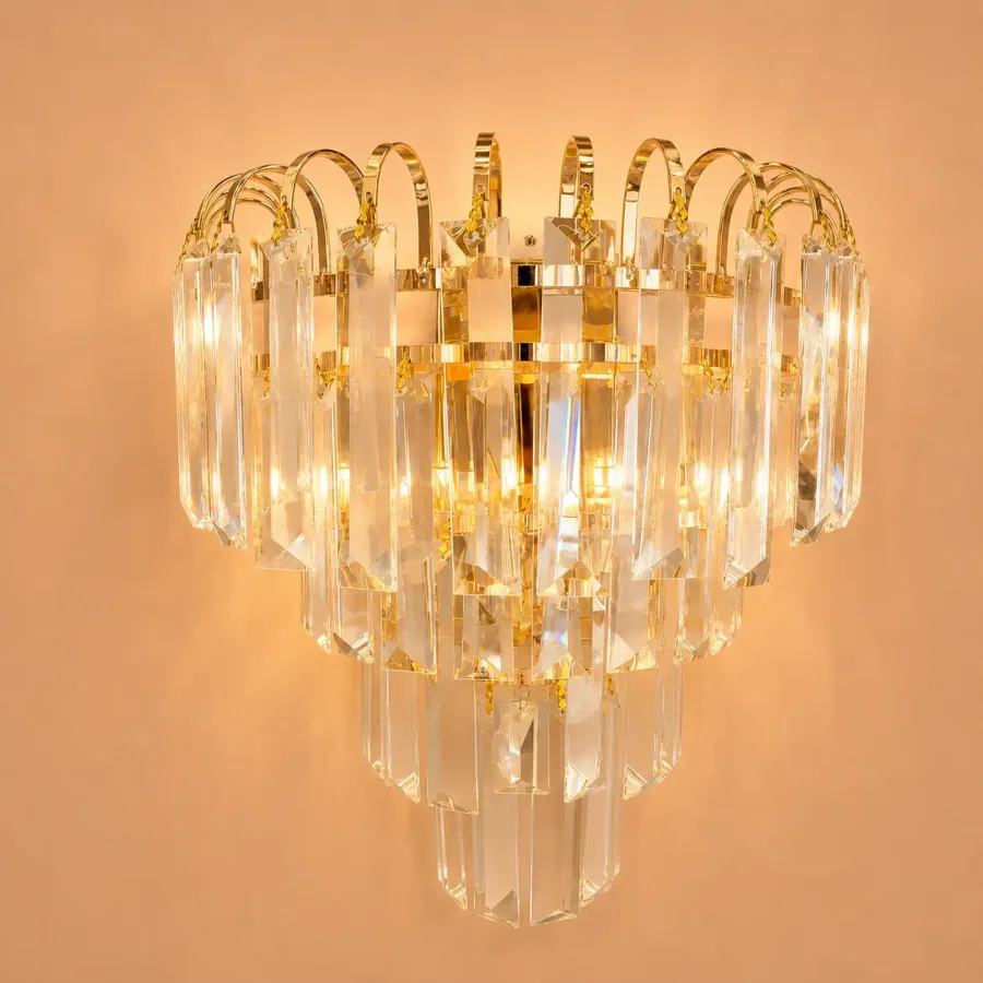 Pavia-Aplica Cristal cu 2 Becuri
