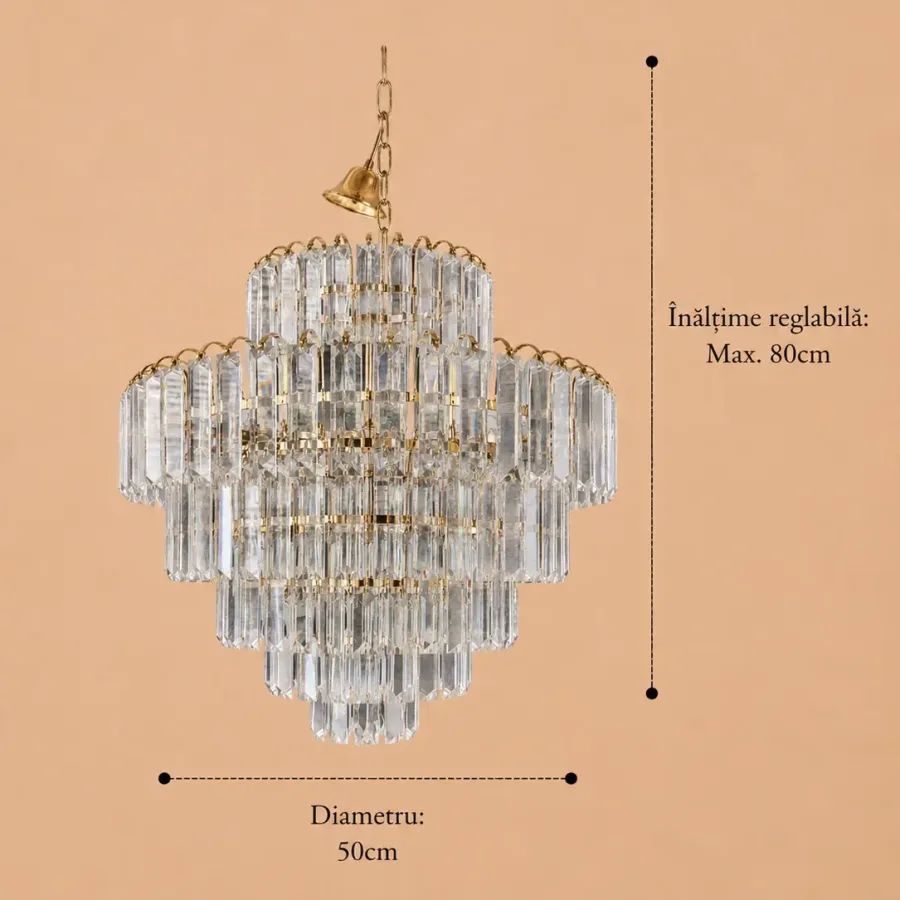 Pavia-Candelabru Diam.50cm cu 8 Becuri