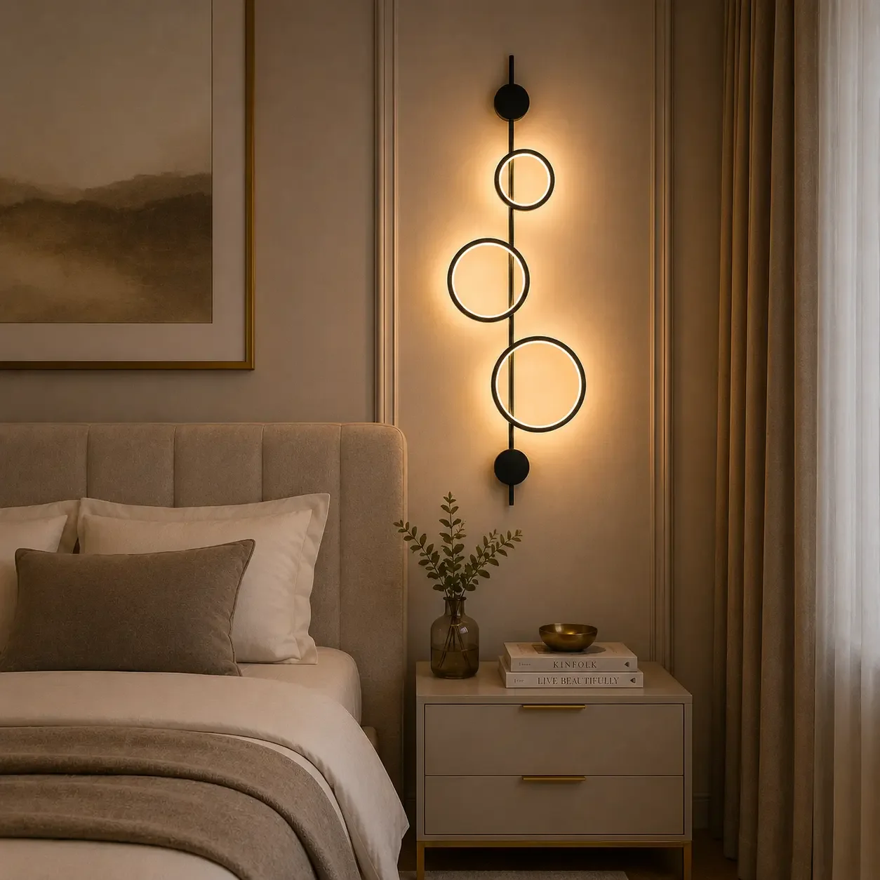 Artizan-aplica led moderna neagra