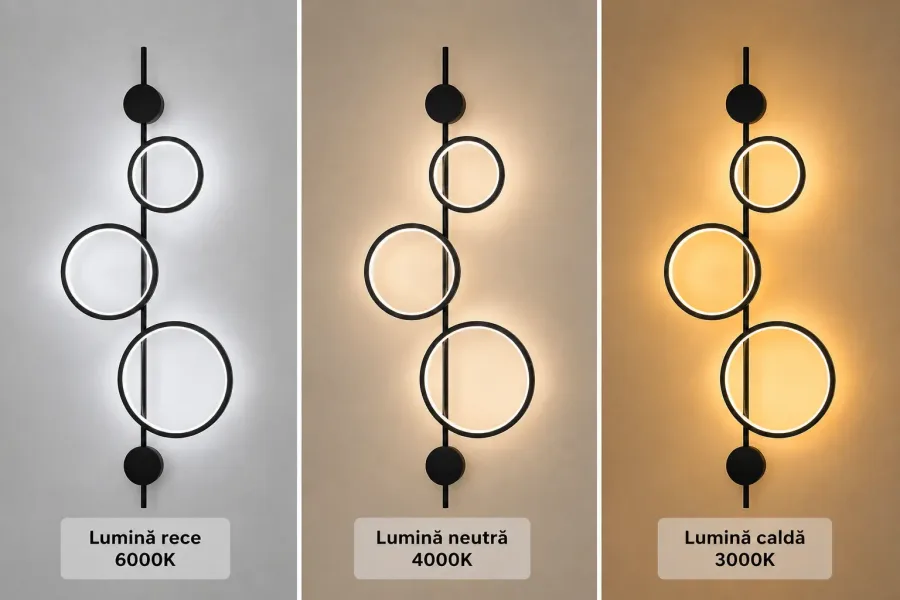 Artizan-aplica led moderna neagra