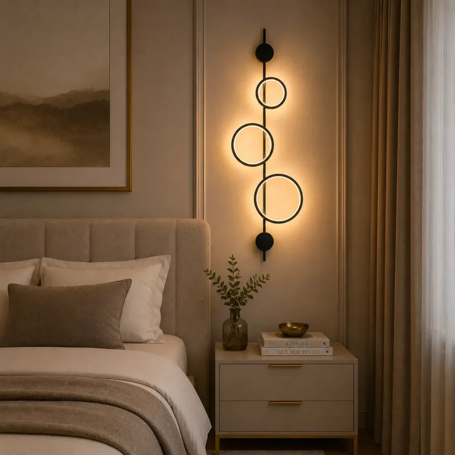 Artizan-aplica led moderna neagra